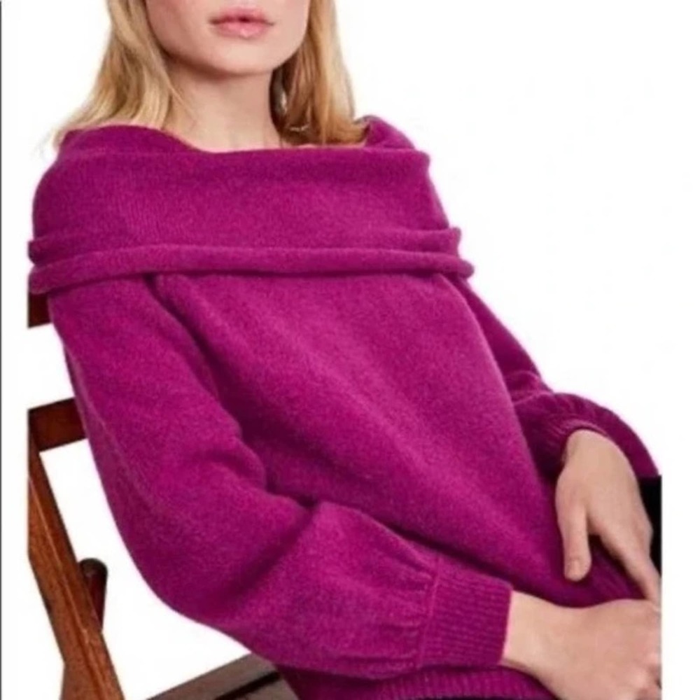 Free People Valentines Echo Beach Off The Shoulder Pullover Magic Orchid Small